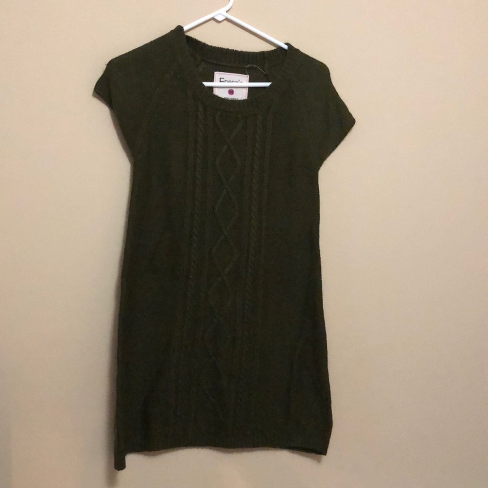 Army green Sweater dress